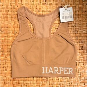 Women's Tan Seamless Racerback Bra - Harper